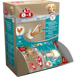8in1 dental delights XS-косточки с куриным мясом для мелких собак с минералами